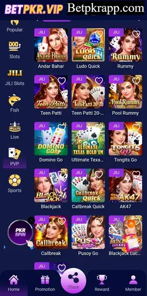 Betpkr App Games